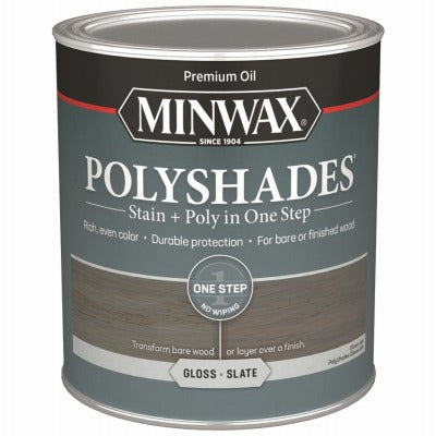 MINWAX Minwax 614984444 Polyshades Gloss Slate Stain Finish 1 Qt