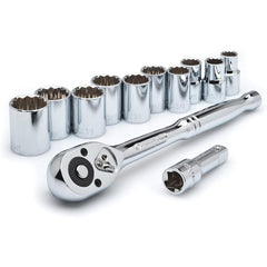 CRESCENT Crescent CSWS11M 11 Pc 3/8 Drive Socket Set 12 Pt