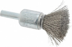 WEILER Weiler 90300 End Brush 1/2 in Stainless Steel Crimped Wire