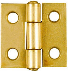 NATIONAL HARDWARE National Mfg N145-946 Narrow Hinge 1x1 Inch Dull Brass 2 Pack