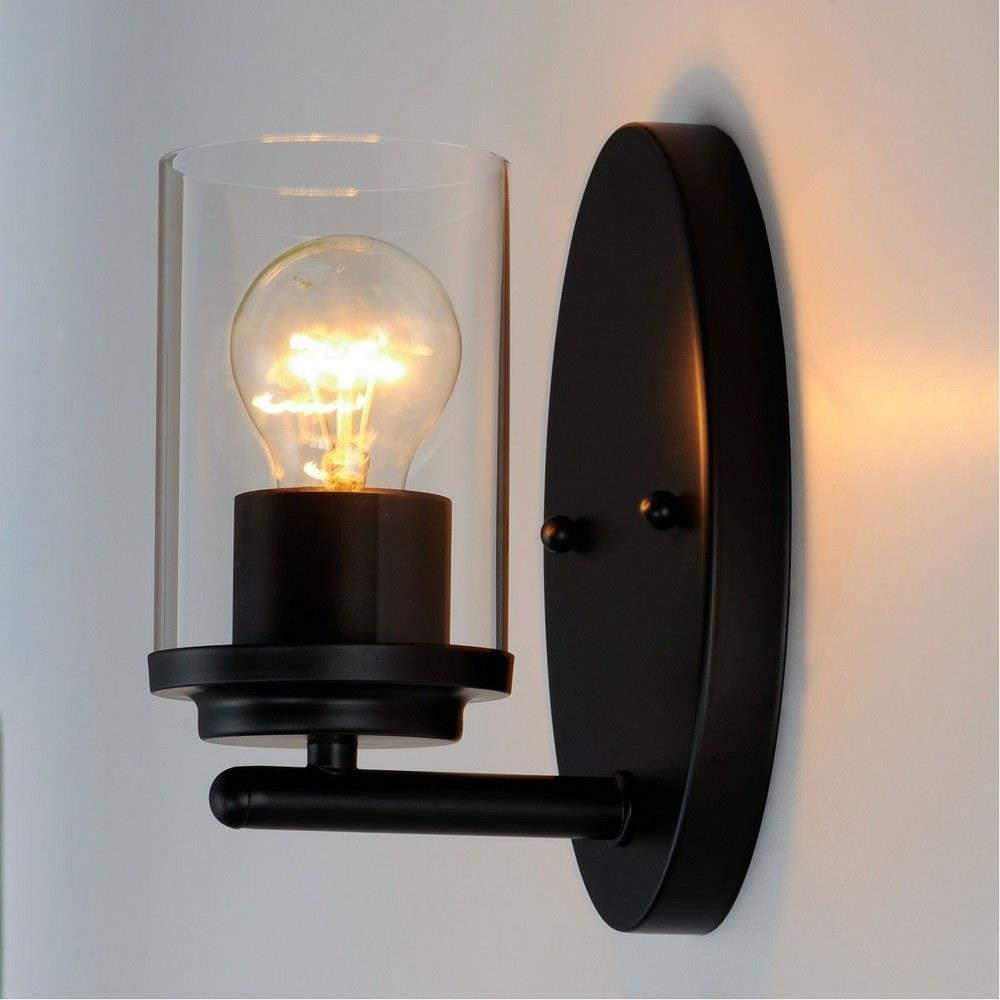 MAXIM LIGHTING Maxim Lighting 10211CLBK Corona 1-Light Wall Sconce 60W (4.5 in) 10211CLBK