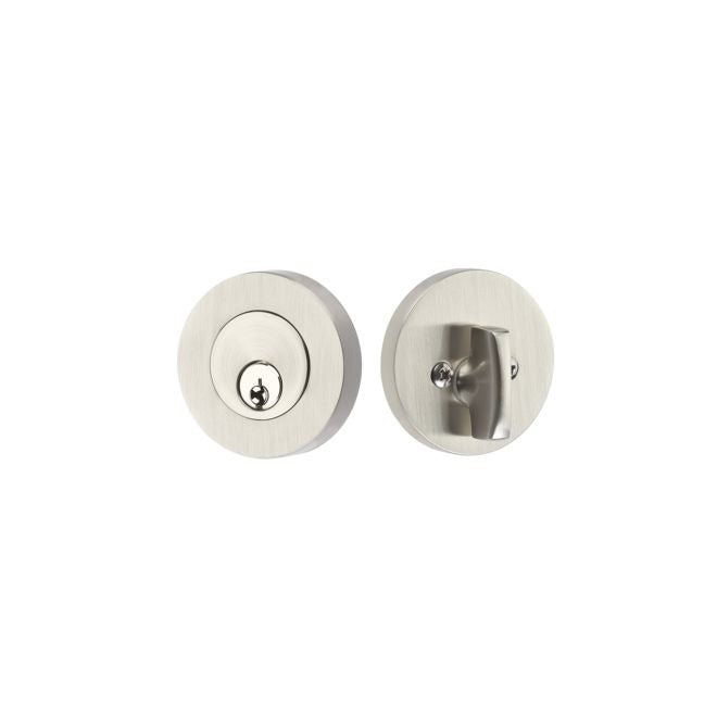 EMTEK Emtek 8423US15 Modern Disc Single Cylinder Deadbolt Satin Nickel