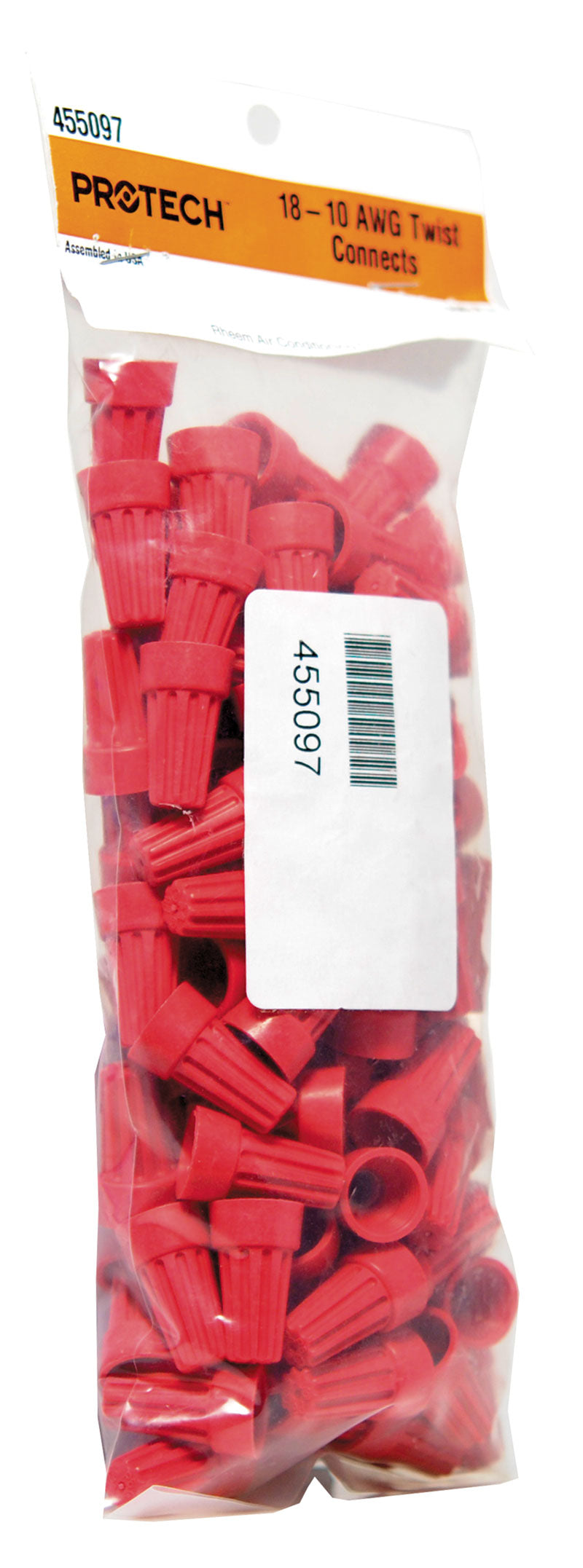 RHEEM RHEEM 455097 Red Twist-On Wire Connectors 18-10 AWG Bag of 100