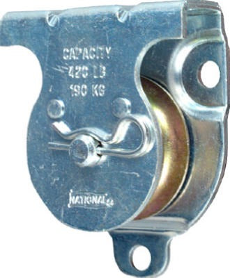 NATIONAL HARDWARE N233-247 Single Pulley 1.5 in Zinc Wall Ceiling Mount