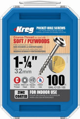 KREG Kreg Tool Company SML-C125 - 100 Pocket Screws 1.25in 100pk