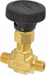 PARKER Parker 2M-V4LN-B Needle Valve 1/8 Inch Mnpt Brass 3000 Psi