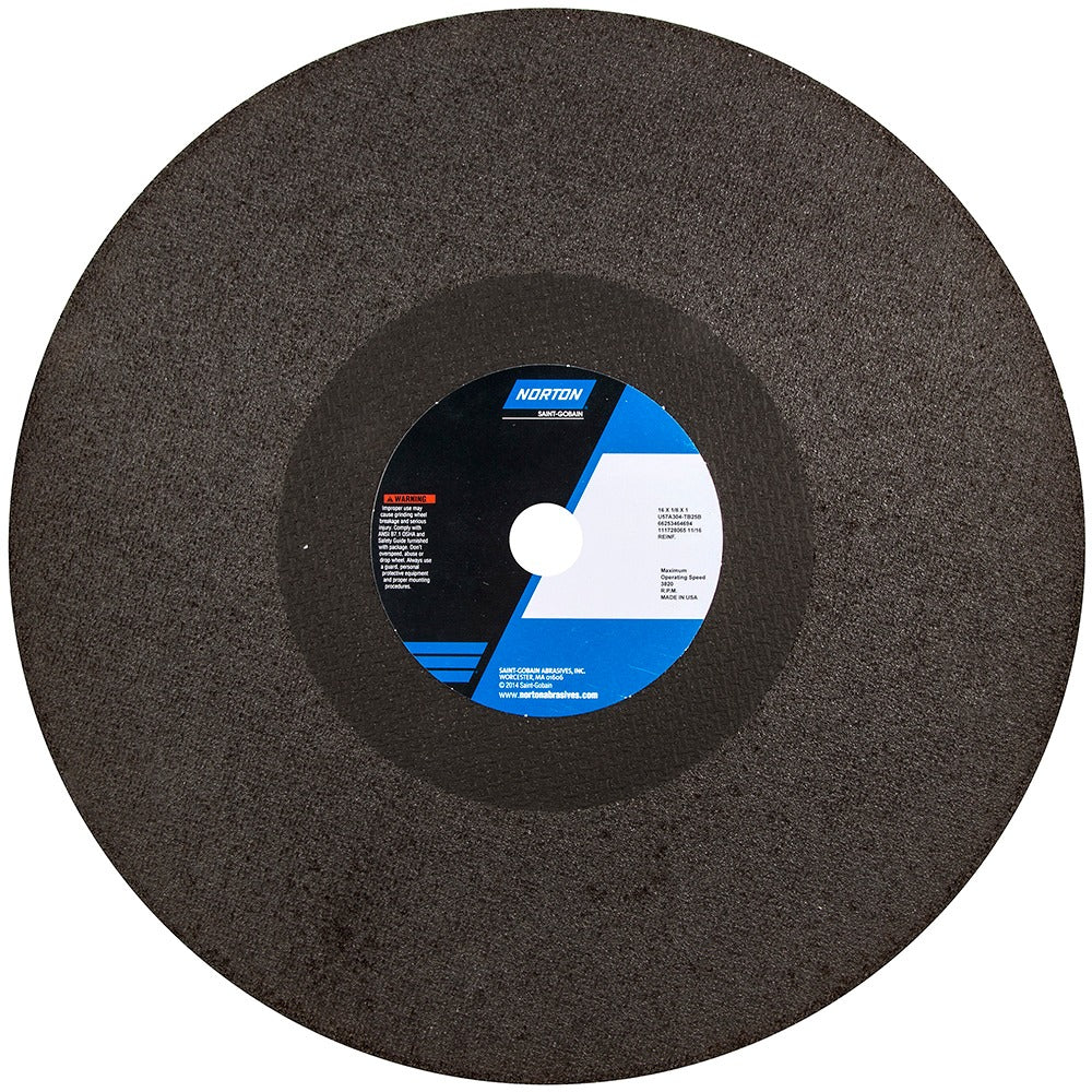 NORTON Norton 66253464694 Cut-off Wheel 16 in Aluminum Oxide 30 Grit