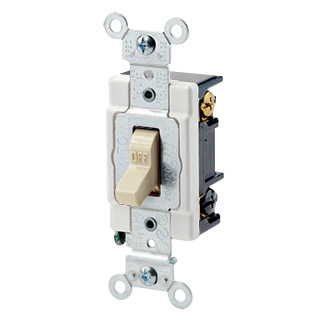 LEVITON Leviton 1223-SI Toggle 3-Way AC Quiet Switch 20A 120/277V