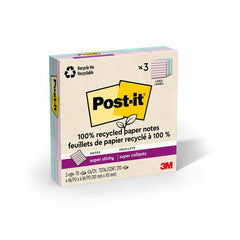 3M 3M MMM675R3SSNRP Post-it Super Sticky Adhesive Note 4 x 4 (3 Pack) MMM675R3SSNRP