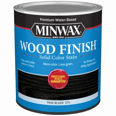 MINWAX Minwax 108510000 Water-based Wood Finish Quart True Black