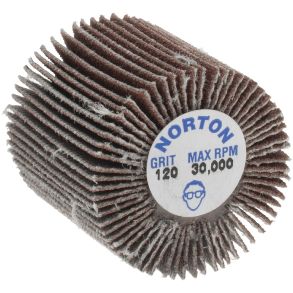 NORTON Norton 63642502630 Mounted Flap Wheel 120 Grit 1in
