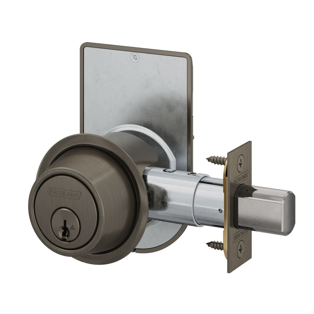 SCHLAGE Schlage Commercial B560P613ISLOC Grade 2 Deadbolt Oil Rubbed Bronze