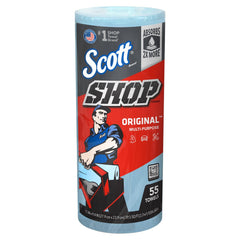KIMBERLY-CLARK Scott 75147 Blue Shop Towels 55 Sheets 9.4x11 Inches