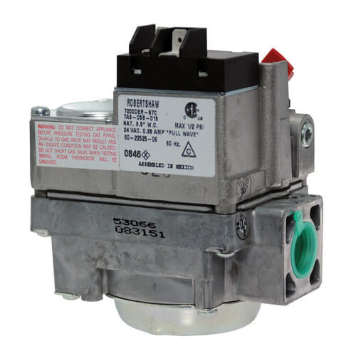 RHEEM Rheem 60-22525-06 Gas Valve 24V 1/2 inch X 1/2 inch Pilot Natural Gas Valve Slow Open