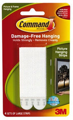 3M 3M Company 17206-ES Large White Picture Hanging Strips