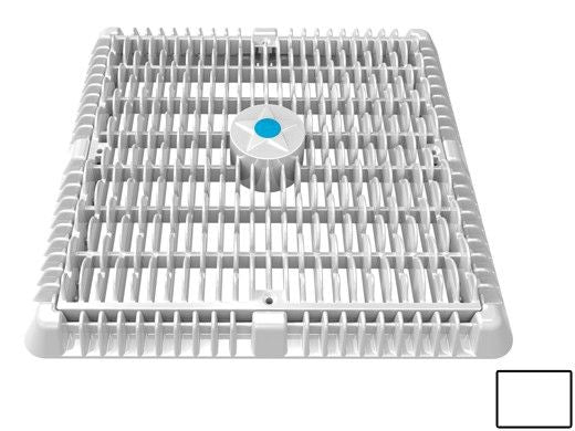 AQUASTAR POOL PRODUCTS AquaStar WAV12WR101 12 Square Wave Suction Outlet Cover with Vented Riser Ring