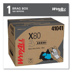 KIMBERLY-CLARK Kimberly-Clark KCC41041 WypAll X80 Hydroknit Wipers (12.5 x 16.8, 160/Carton) 41041