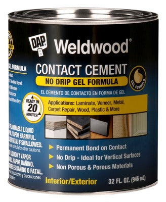 DAP Dap Inc 25312 Weldwood Contact Cement Gel 1 Quart