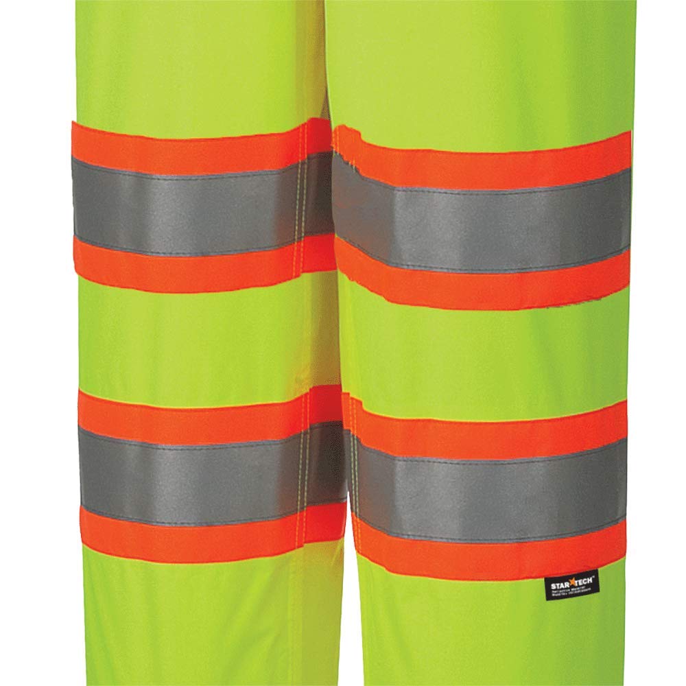 PIONEER Pioneer V1090260U-M High Visibility Lightweight Waterproof Safety Work Pants Yellow/Green M