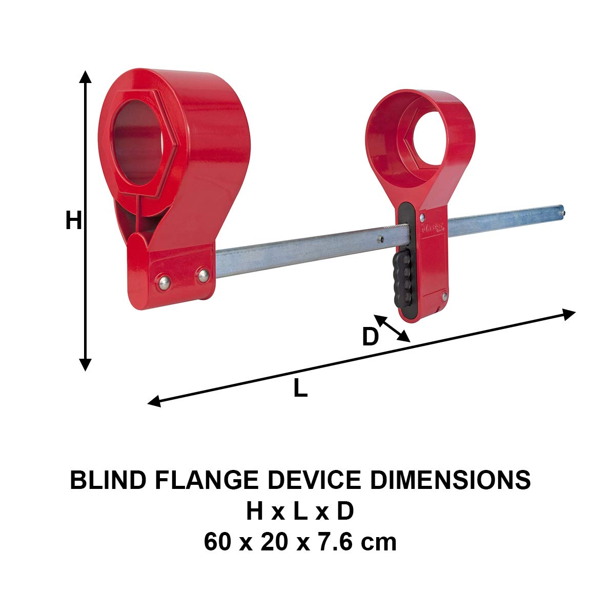 MASTER LOCK Master Lock S3924 Blind Flange Lockout Device 14 to 24 inches Pipe Size
