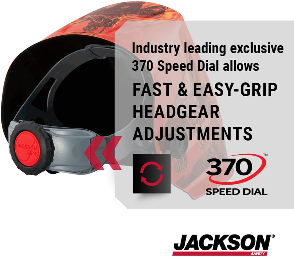 JACKSON SAFETY Jackson Safety 47101 Premium Auto Darkening Welding Helmet 3/5-13 Shade Range 1/1/1/1 Optical Clarity