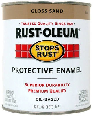 RUST-OLEUM Rust-oleum 7771-502 Gloss Sand Enamel Coating 1 Qt