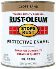 RUST-OLEUM Rust-oleum 7771-502 Gloss Sand Enamel Coating 1 Qt