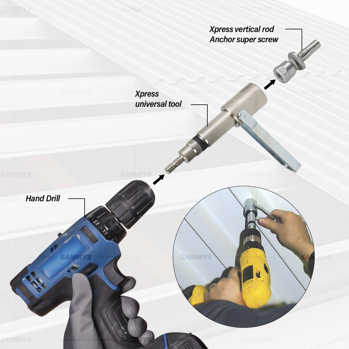 SAMMYS Sammys 8194910 Universal Tool Kit X-Press Rod Anchor Installation