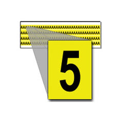 BRADY Brady 3400-5 Number Label 0.25 in x 0.375 in (Card of 144)