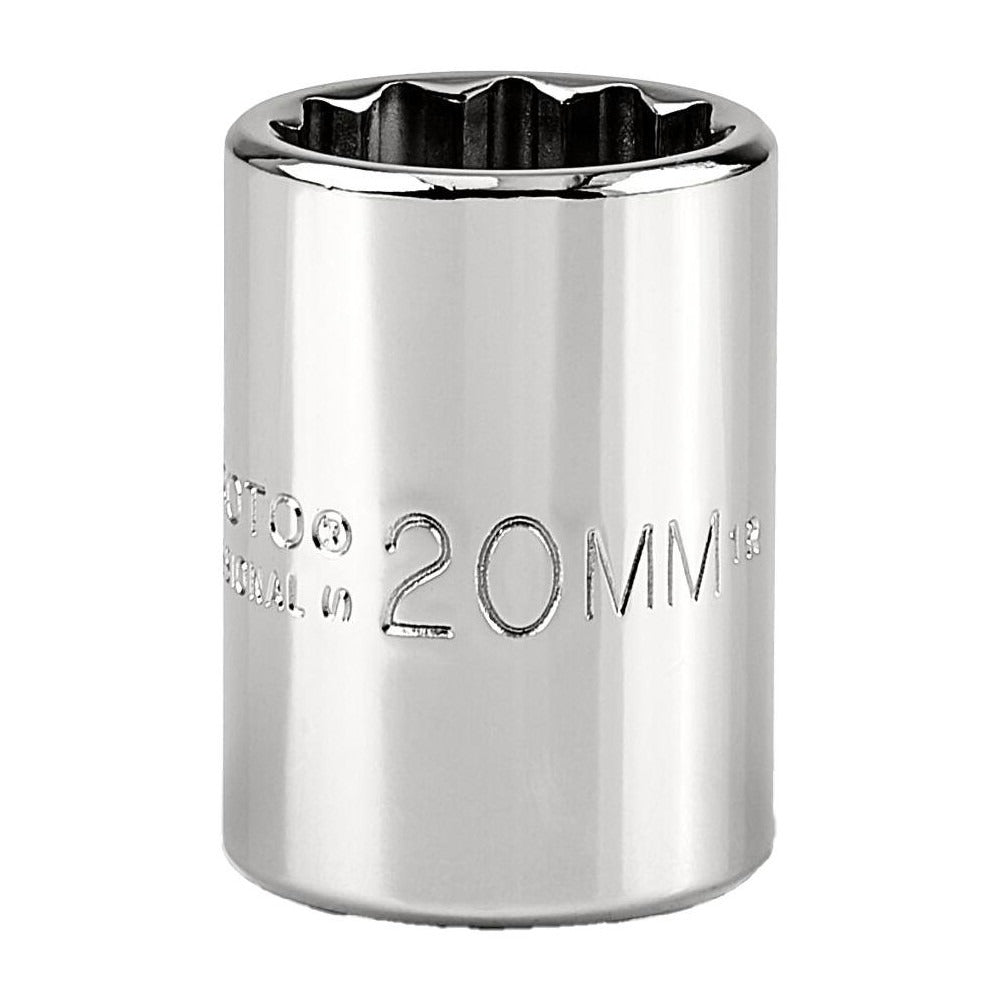PROTO Proto J5420M 20mm 12-point 1/2 Drive Hand Socket