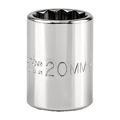 PROTO Proto J5420M 20mm 12-point 1/2 Drive Hand Socket