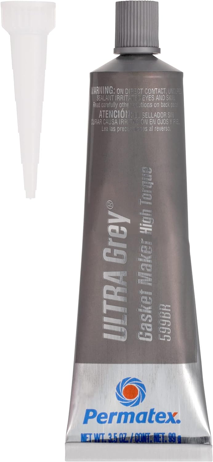PERMATEX Permatex 82194 Ultra Grey Rigid High-Torque RTV Silicone Gasket Maker 3.5 Ounce