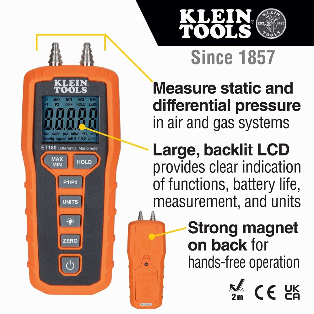 KLEIN TOOLS Klein Tools ET180 Digital Differential Manometer