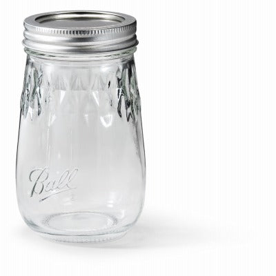 BALL Rubbermaid Inc/jarden 1440061199 Flute Jar 16 Oz 4 Pack