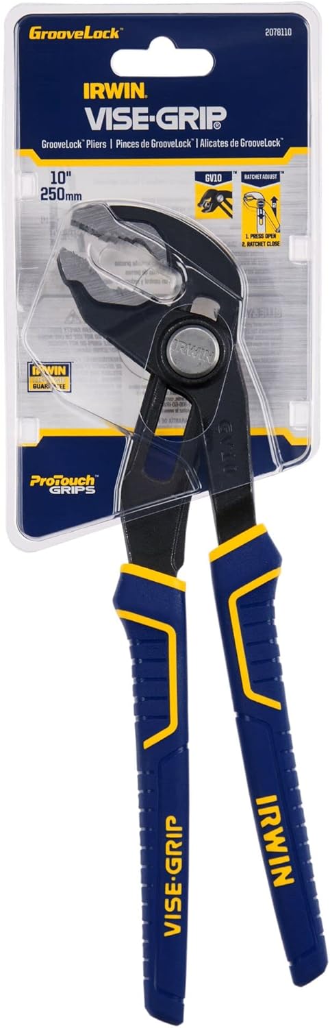 IRWIN Irwin 2078110 VISE-GRIP Pliers V-Jaw 10 Inch Press Slide Anti-Slip