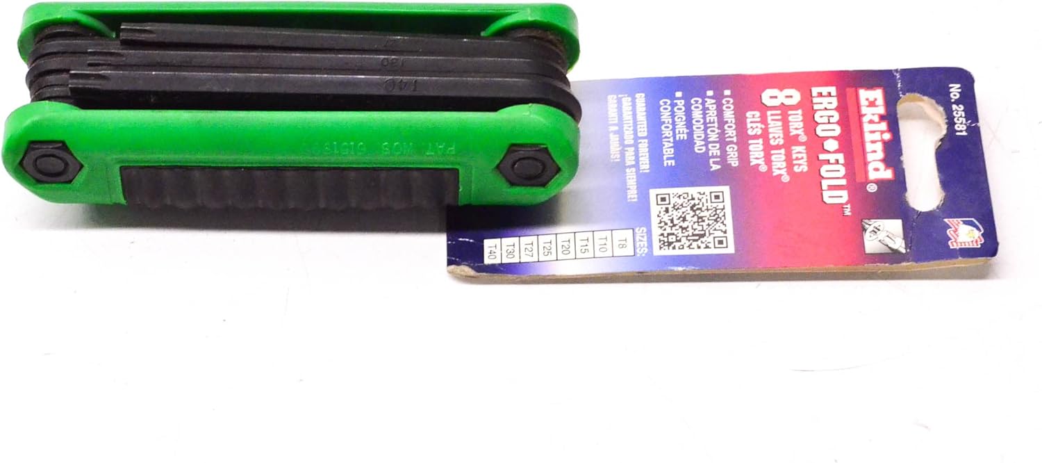 EKLIND TOOL Eklind Tool 25581 Ergo-Fold Fold-up TORX Star 8pc Set T8-T40