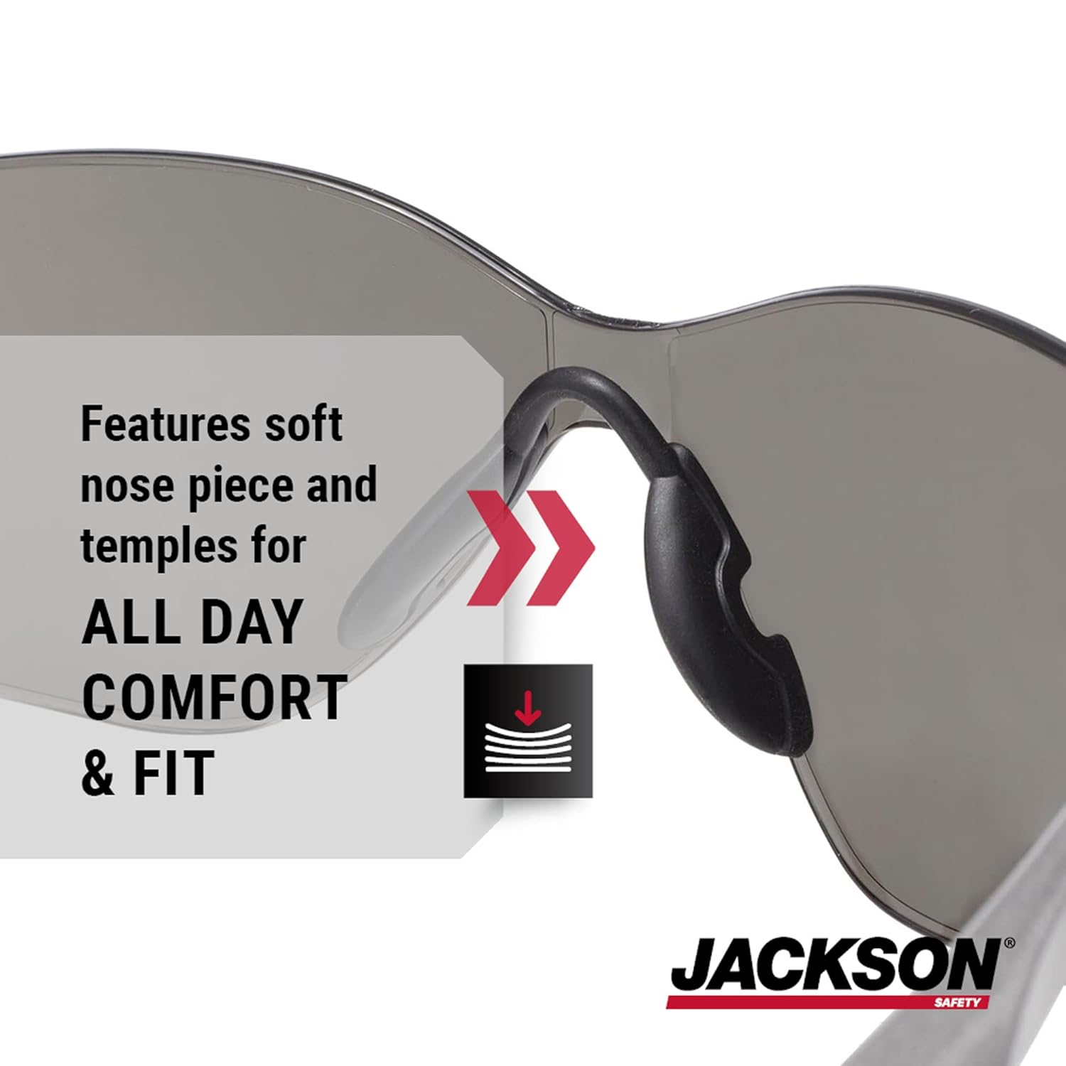 JACKSON SAFETY Jackson Safety 50028 SGf Safety Glasses Pack of 12 Hardcoat Anti Scratch Smoke Lenses Gunmetal Frame