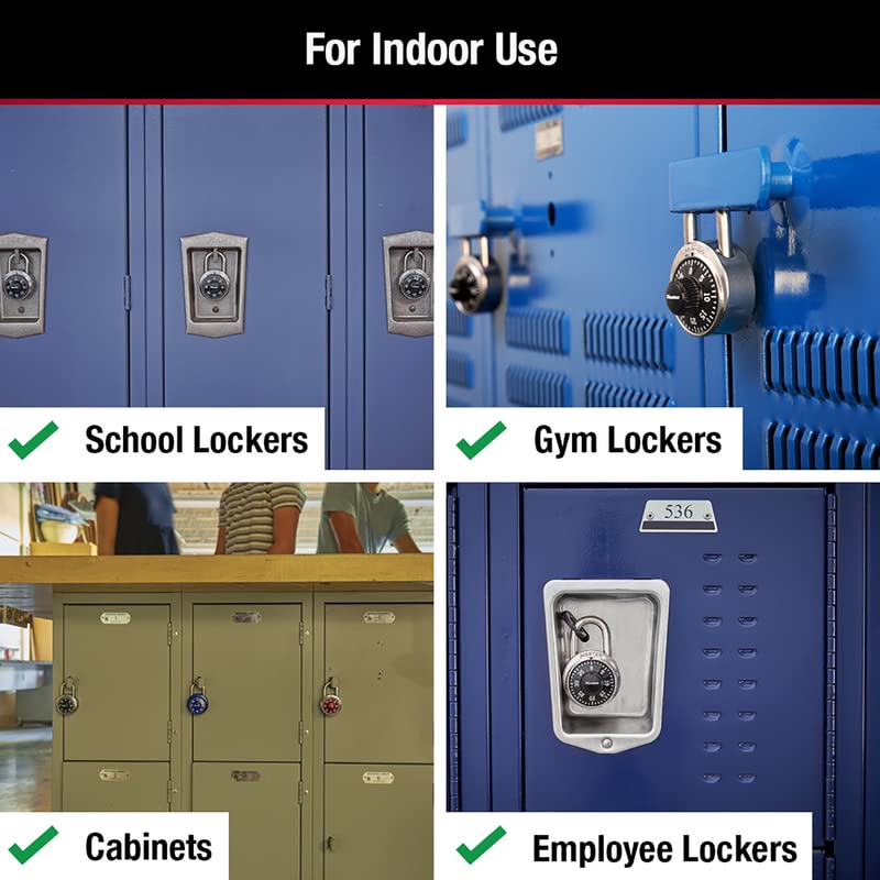MASTER LOCK Master Lock 1500D Combination Padlock 3 Number Dialing Rust Resistant Steel