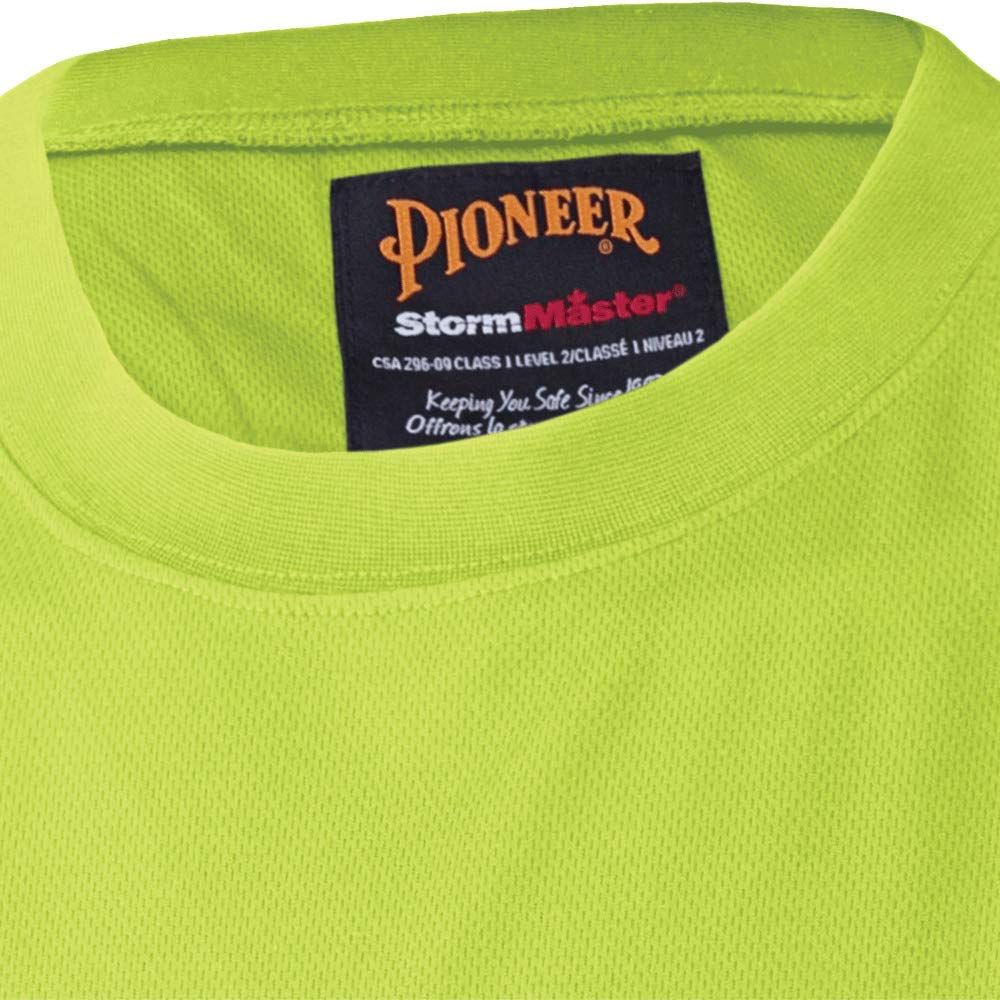 PIONEER Pioneer V1051160U-L Safety Shirt Hi-Vis Yellow/Green Large