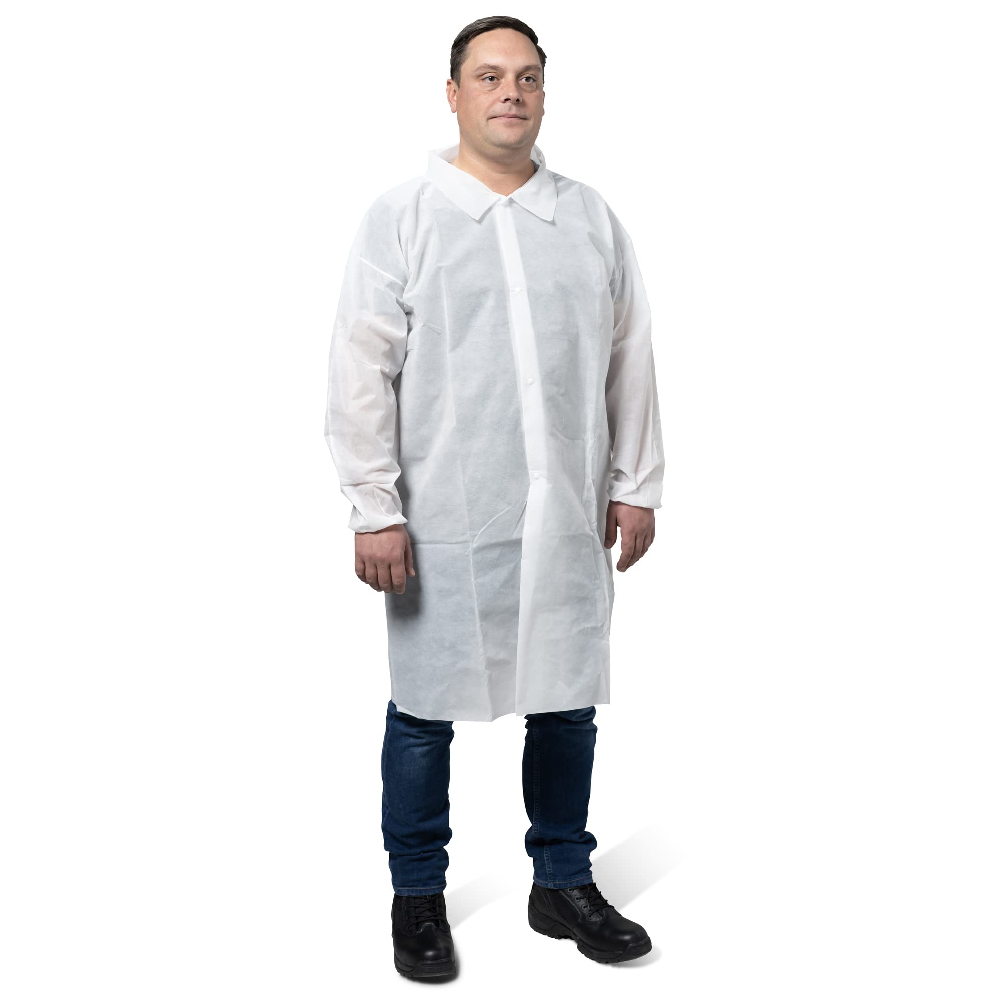 KLEENGUARD Kleenguard 67316 Lightweight Labcoat 4-Snap Closure X-Large Quantity 50