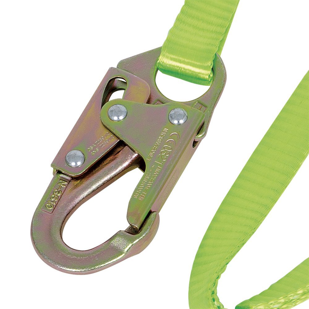 PEAKWORKS Peakworks V815424 Resistant Lanyard with Webbing, Snap and Form Hooks, 4 Ft. L, Green