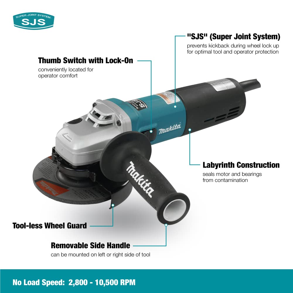 MAKITA Makita 9565CV 5 SJS Angle Grinder 12 Amp (1) Replacement MPN