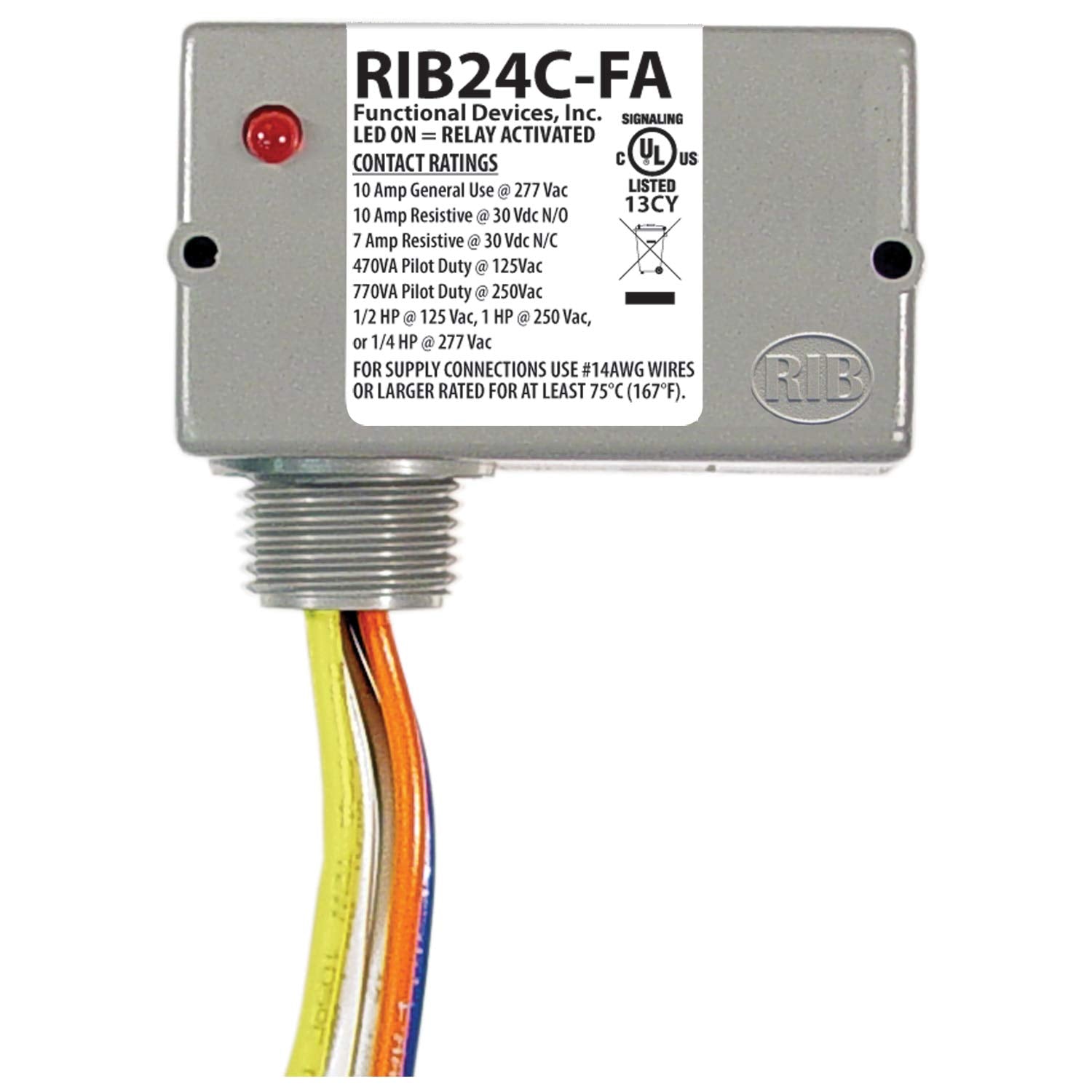 FUNCTIONAL DEVICES RIB24C-FA RELAYS