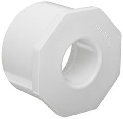 Spears 437-209 SCH 40 White PVC Flush Style Bushing 1-1/2 x 1/2 Spigot x Socket