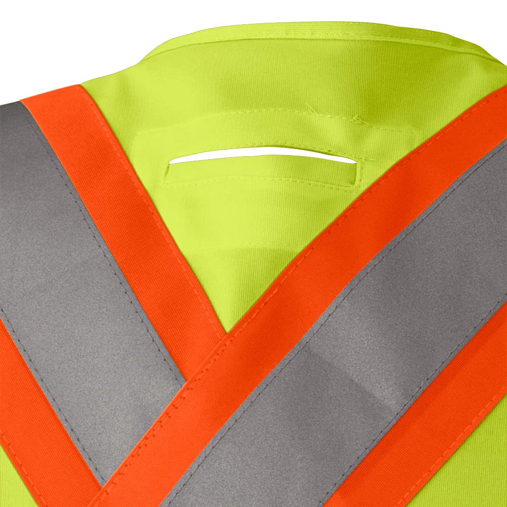 PIONEER Pioneer V1021061U-2/3XL High Visibility Tricot Tear-Away Safety Vest Yellow/Green, 2/3XL