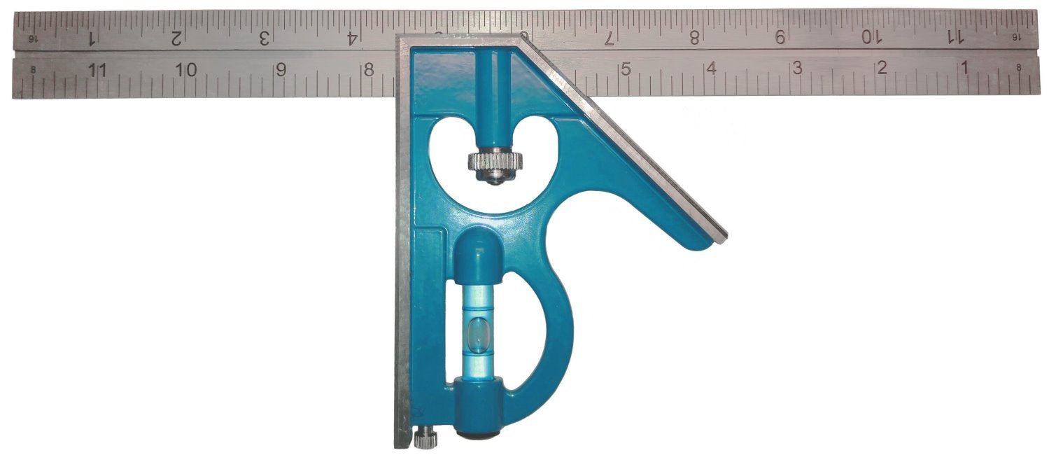 EMPIRE INDUSTRIES Empire E250 12-Inch Combination Square with Stainless Steel Blade and True Blue Vial