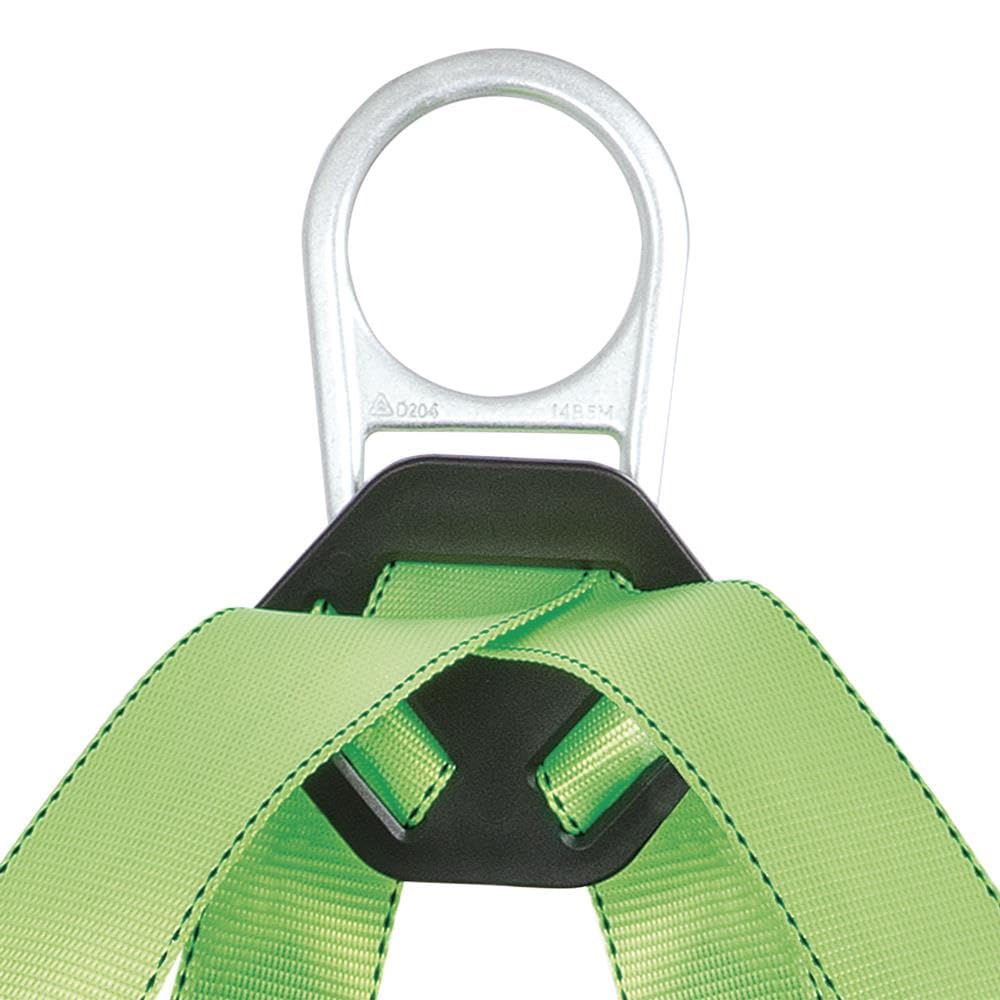 PEAKWORKS Peakworks V8255223 Fall Protection Full Body Safety Harness with Positioning Belt, Padded Lumbar Support, Back & Side D-Rings, Pass Thru Leg Buckles, Large