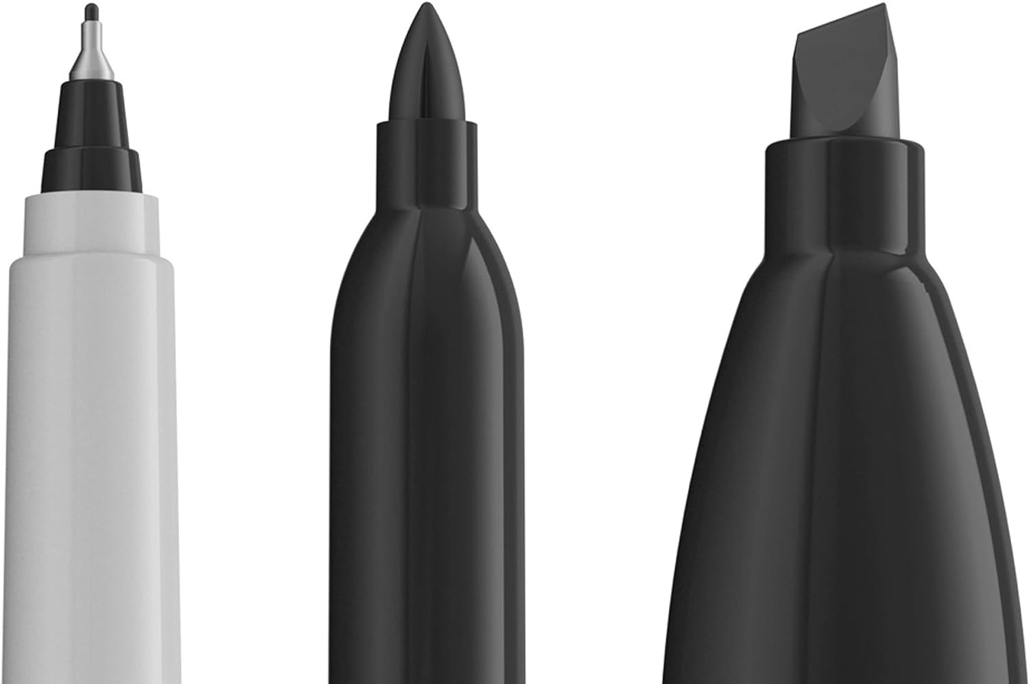 SHARPIE Sharpie 2135318 Permanent Markers Variety Pack Chisel Ultra-Fine Fine Tips Black 6 Count