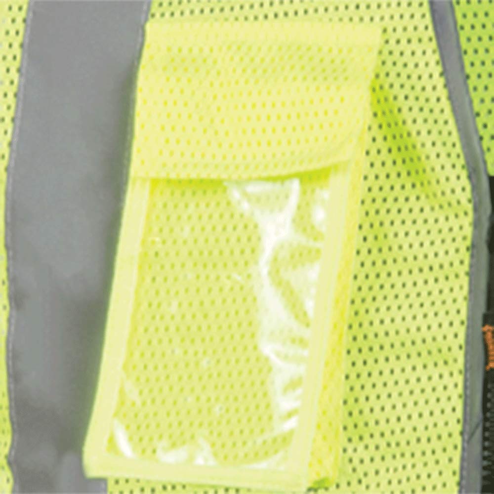 PIONEER Pioneer V1024860U-3XL Safety Vest for Men Hi Vis Reflective Mesh 9 Pockets Zipper Orange Yellow Green