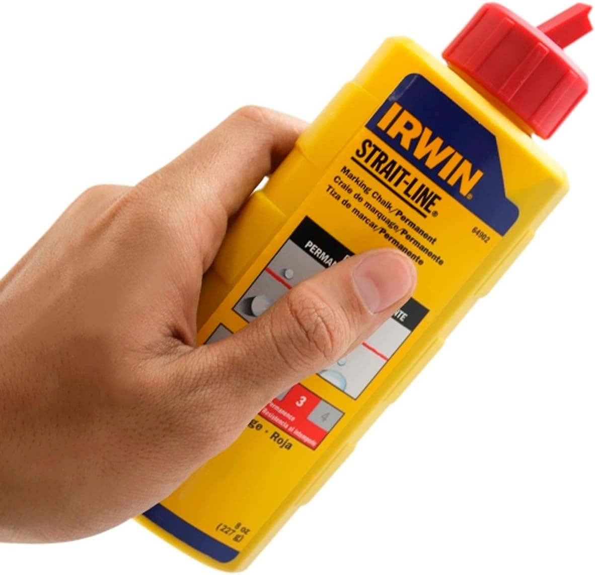IRWIN IRWIN 64902 Tools STRAIT-LINE Permanent Marking Chalk 8-ounce Red